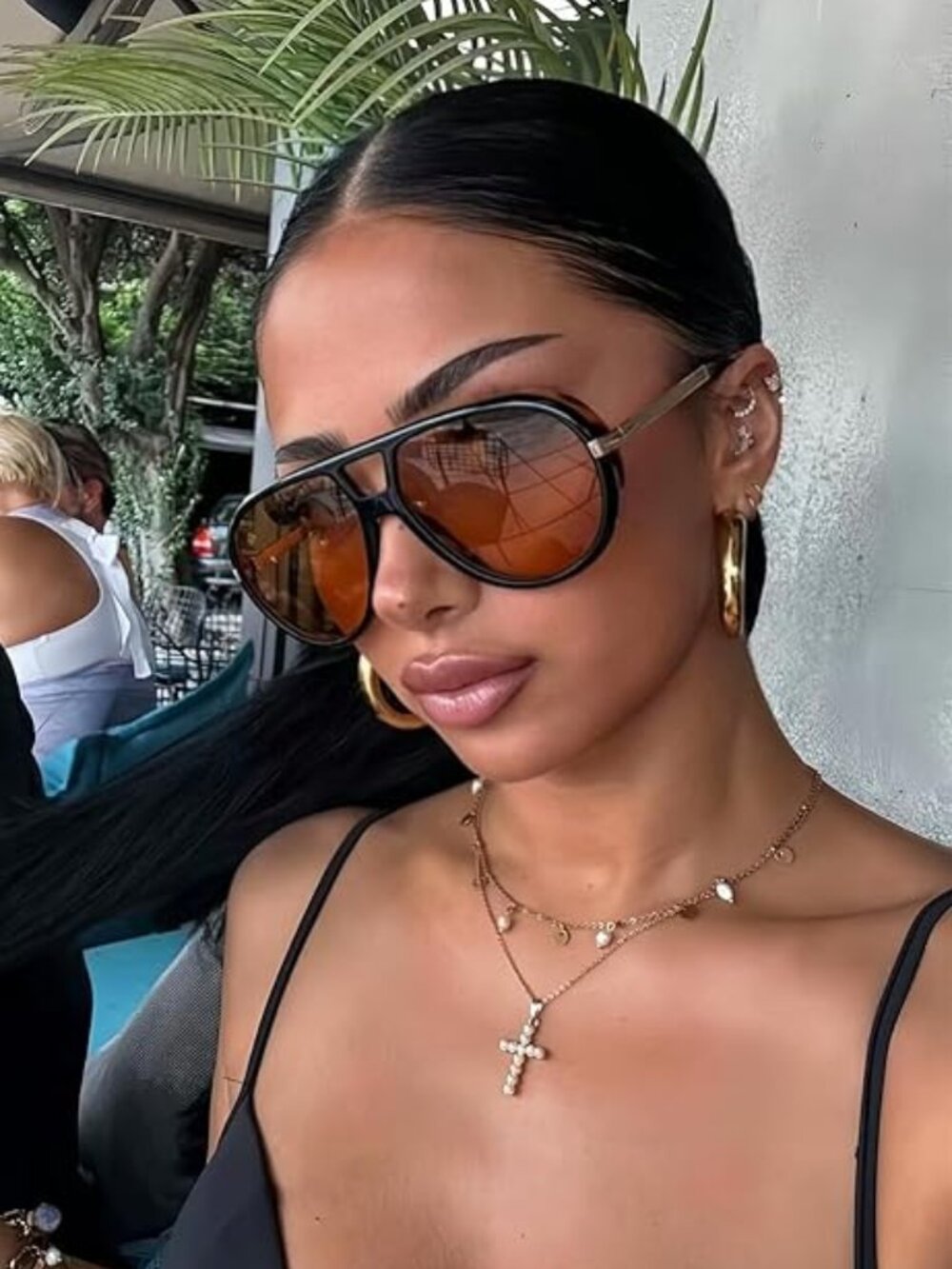 Gold Aviator Sunglasses